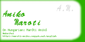 aniko maroti business card